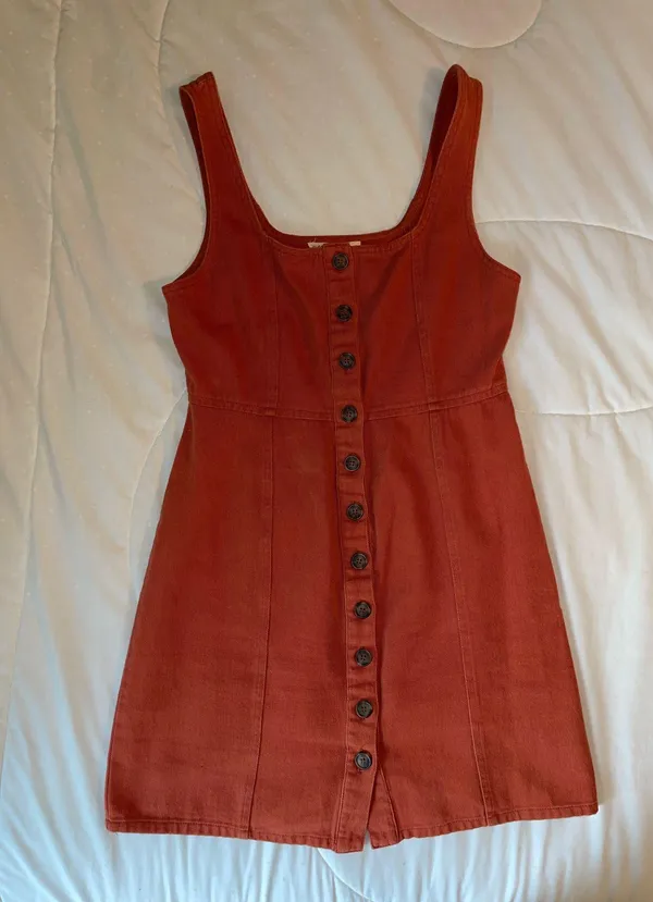 Orange Denim Dress - Image 2