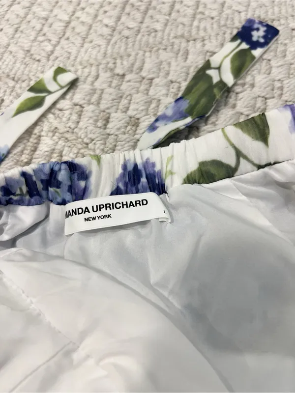 Amanda Uprichard Violina Purple Floral Halter layered Woman’s Dress in Margate L - Image 11