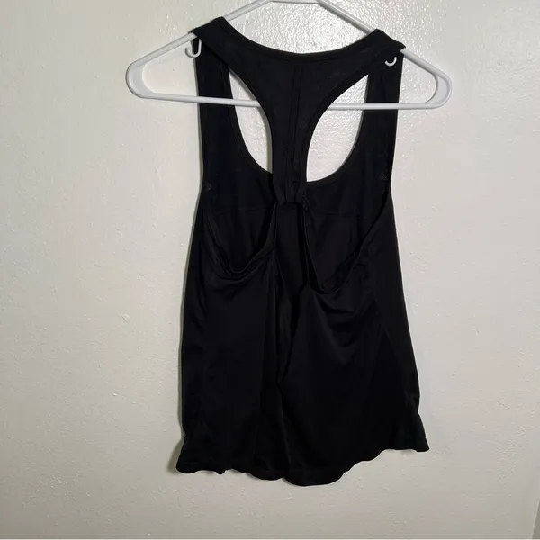 American Eagle Women's Athletic Tank Top Black Racerback‎ Lace Cut Out Stretch - Image 8