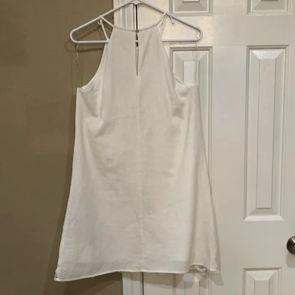 🛍️ Entro White Cotton Lace Dress Lined S - Image 6