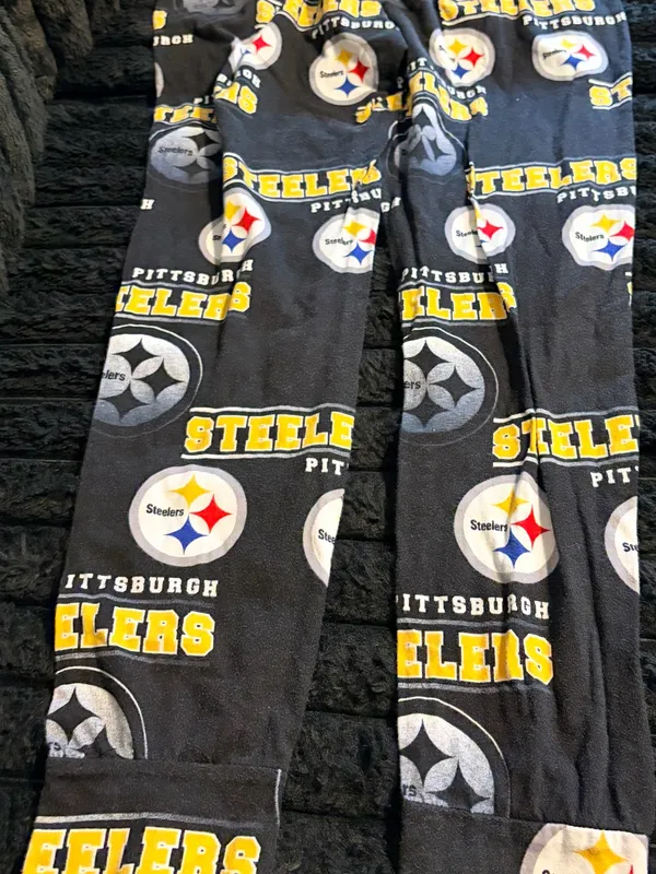 Pittsburgh Steelers Logo Lounge Pants - Black with Yellow Accents - Image 6