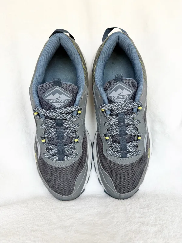 Saucony Women’s Grey and Yellow Trail Running Shoes 9.5 - Image 2