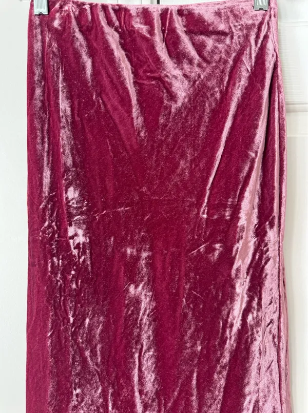Anthropologie The Tilda Maxi Slip Skirt: Velvet Edition, Size XXS - Image 6