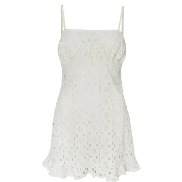 nasty‎ gal broderie frill hem minidress Size 2 - Image 5