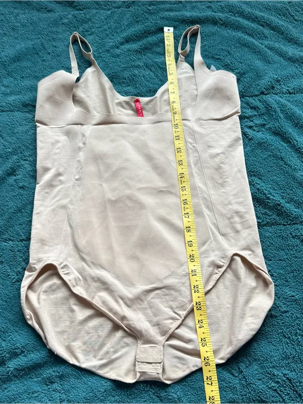 Spanx 10129P Open Bust Brief Bodysuit 2X Beige Oat Nude Shapewear Slimming - Image 10