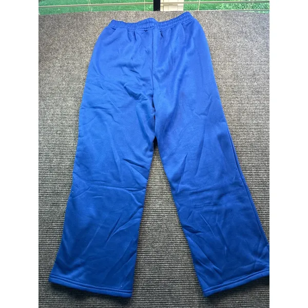 Royal Blue Wide Leg Pintuck Sweatpants Womens‎ Medium Fleece Lined Drawstring - Image 9