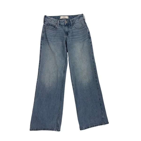 Hollister Jeans Low Rise Baggy Loose Fit Relaxed Distressed Denim Size 00 | 24 - Image 3
