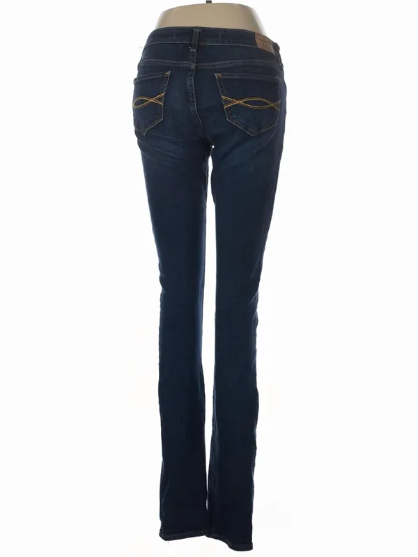 Abercrombie & Fitch Jeans Womens 6L W28 L33 Dark Wash Slim Straight Stretch - Image 2