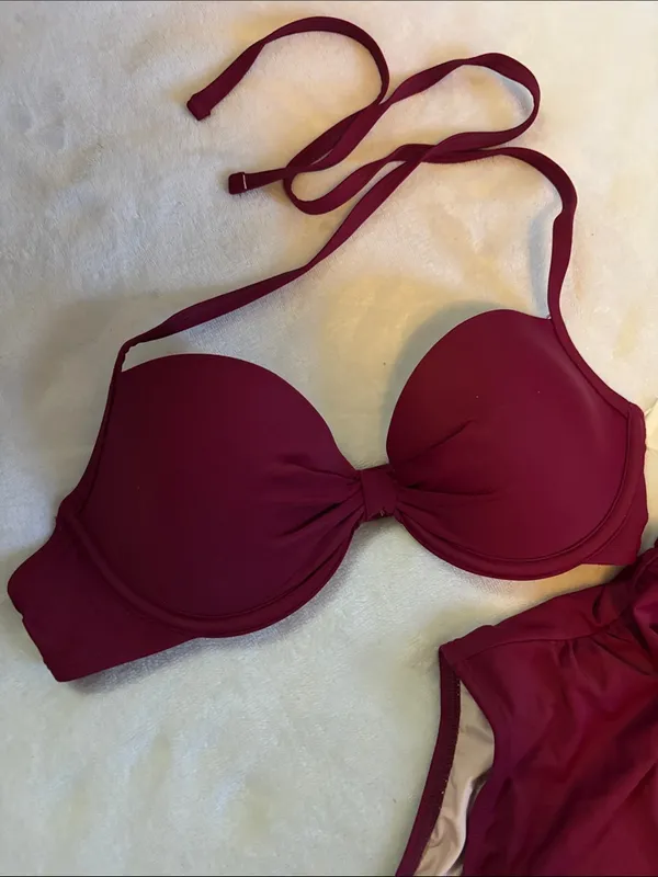 Cupshe Plum Twist Front One-Piece - Image 10