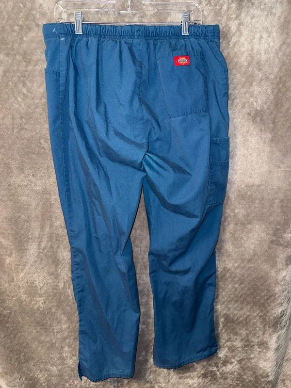 Dickies Women's Elastic Waist Cargo Scrub Pants in Teal - Image 5