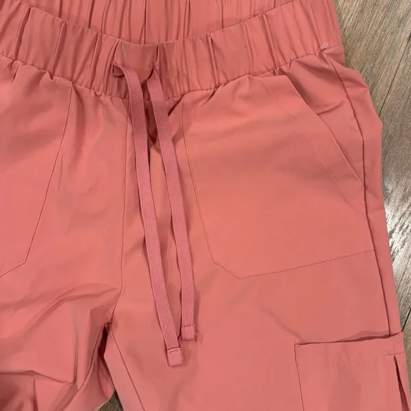 Hanes Comfort Fit Women's Scrub Joggers in Rose Pink, Size Medium - Image 7