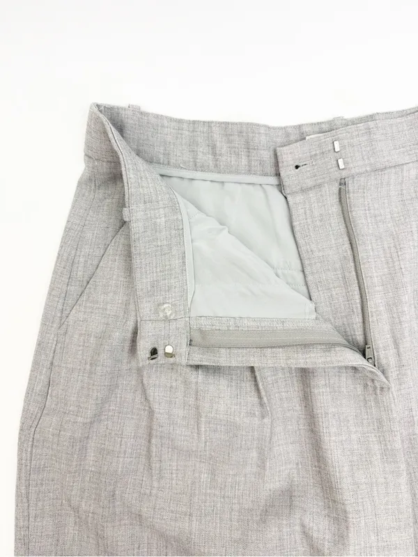 Abercrombie & Fitch Curve Love A&F Sloane Tailored Wide Leg Pant Grey Heather - Image 8