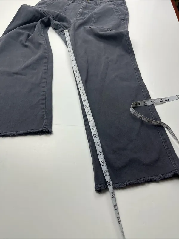 Faherty Womens Size‎ 29 Grey Gray Straight Leg Pockets Cargo Pant WBS2223 FLAW - Image 8