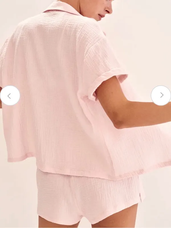 H&M Women’s 100% Cotton Muslin Pajama 2 Piece Set Size XSmall - Image 2