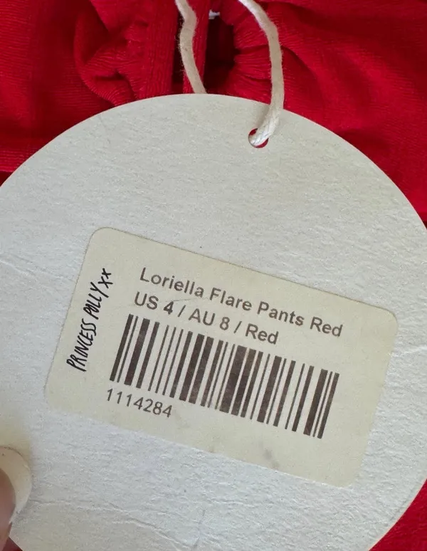 NWT Princess Polly Red Flare Pants High Rise Cut Out S 4 - Image 7