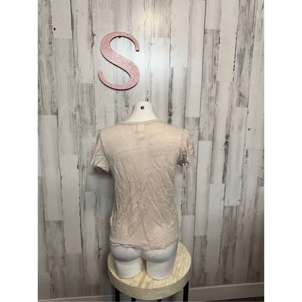 H&M tan blouse size small - Image 4