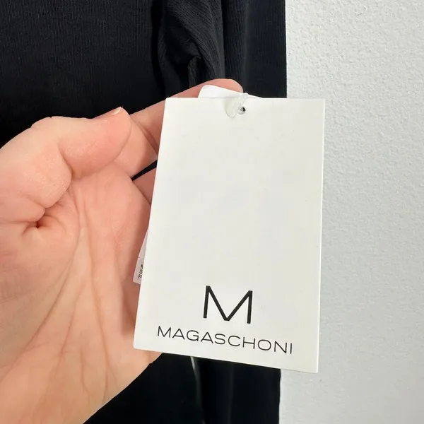 Magaschoni Womens Micromodal Black Ribbed Turtleneck Long Sleeve Top NWT Classic - Image 3