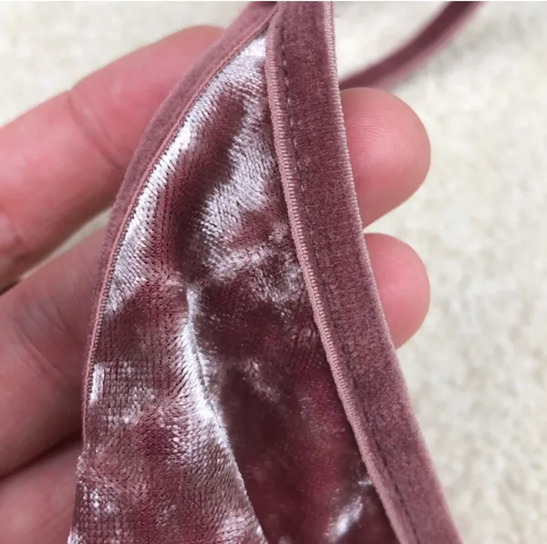 American Eagle: Mauve Pink Crushed Velvet Top - Image 6