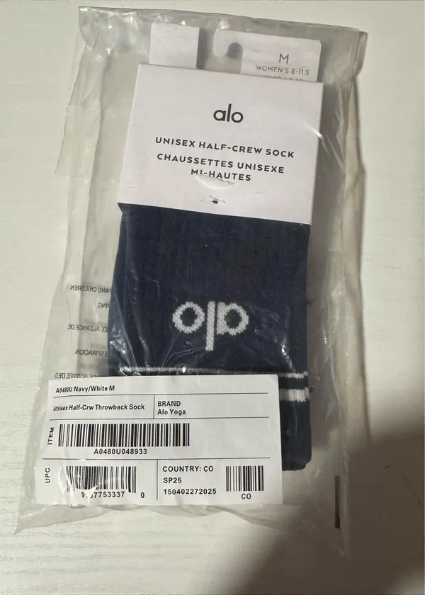 Alo Yoga Socks In Navy Blue - Image 2
