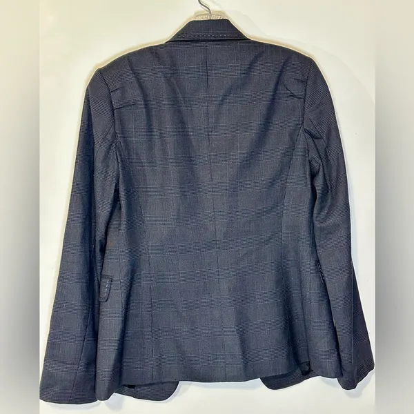 Elie Tahari Single Button Wool Blend‎ Women's Size 4 Blazer Charcoal Business - Image 11