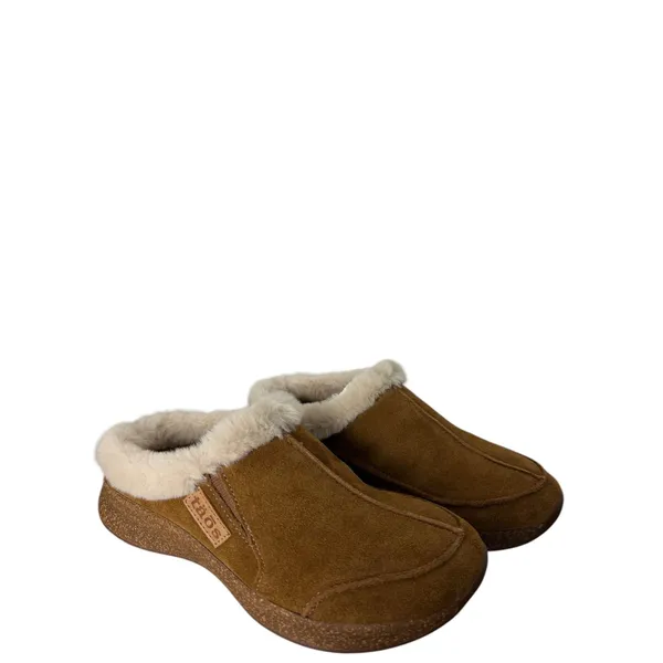 Taos Future Chestnut Suede Slip On Platform Mule Clogs Size 6 NWB - Image 2