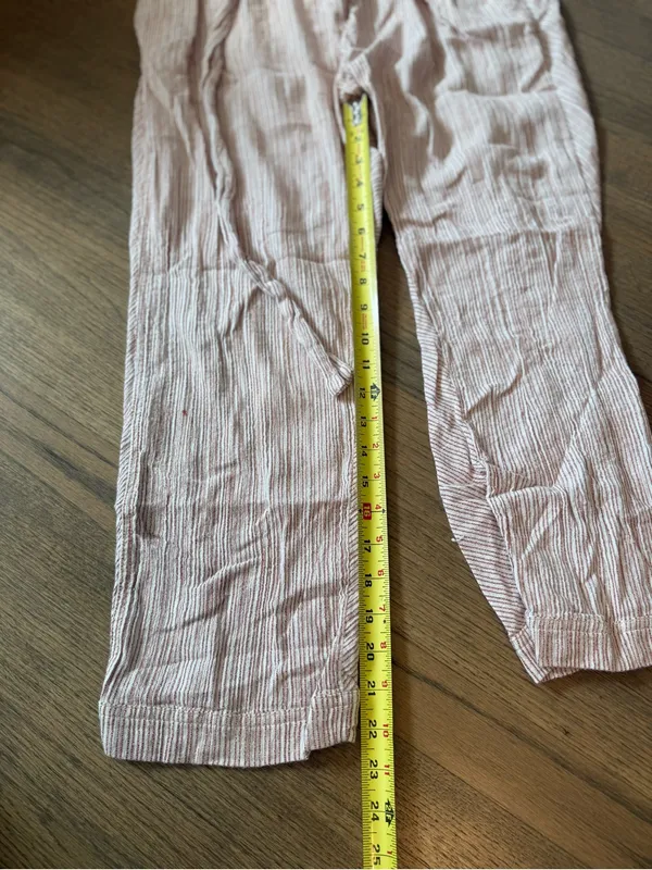 Free People Rumors Yarn Dye Harem Pants Textured High Waisted: Size 8 - Image 5