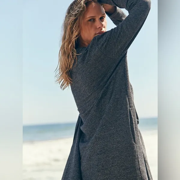 Free People FP Beach Bicoastal Romper Charcoal Gray Size Small Lounge - Image 3
