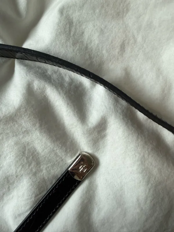 Ralph Lauren Nylon and Croc Black Shoulder Bag - Image 2