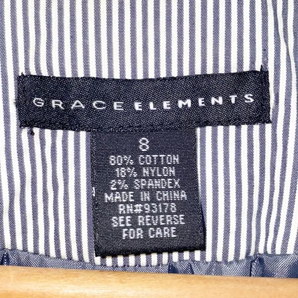 Grace Elements Shirt Sleeve Pin Striped Blazer - Image 6