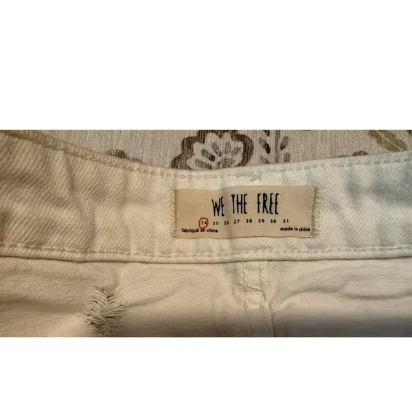 Free People We The Free White "Zip It Up" Denim Mini Skirt - Size 24 - Image 5