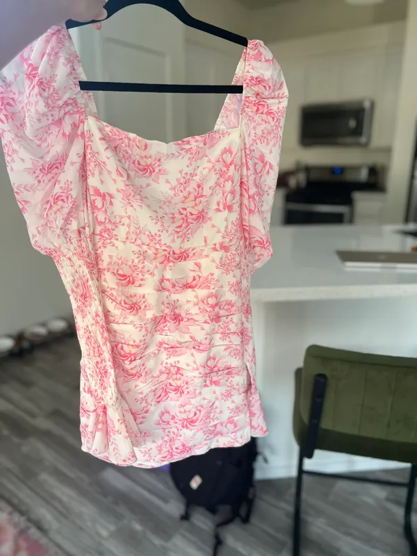 White Fox Floral Mini Dress - Image 2