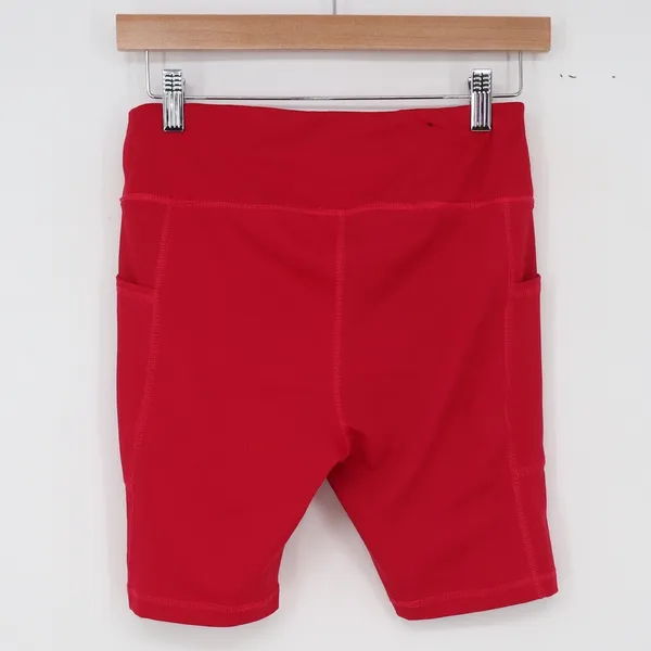 Beverly Hills Polo Club Biker Shorts Womens M Red Side Pockets Athletic Good - Image 6