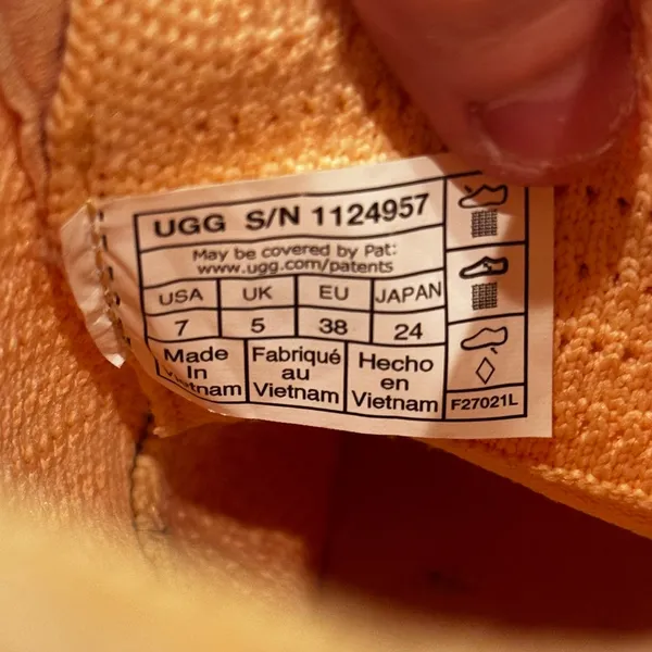 UGG Neumel breeze Chukka Ankle Boots‎ Peach Knit Lace Up Casual Women's Size 7 - Image 6