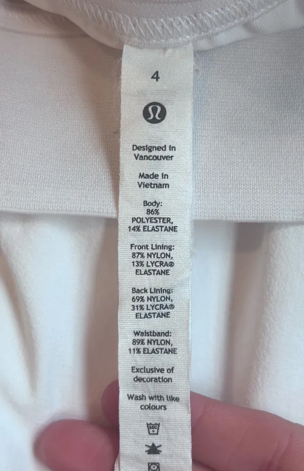 Lululemon Women's Court Rival High Rise Tennis Skirt Regular White Size 4 - Image 5