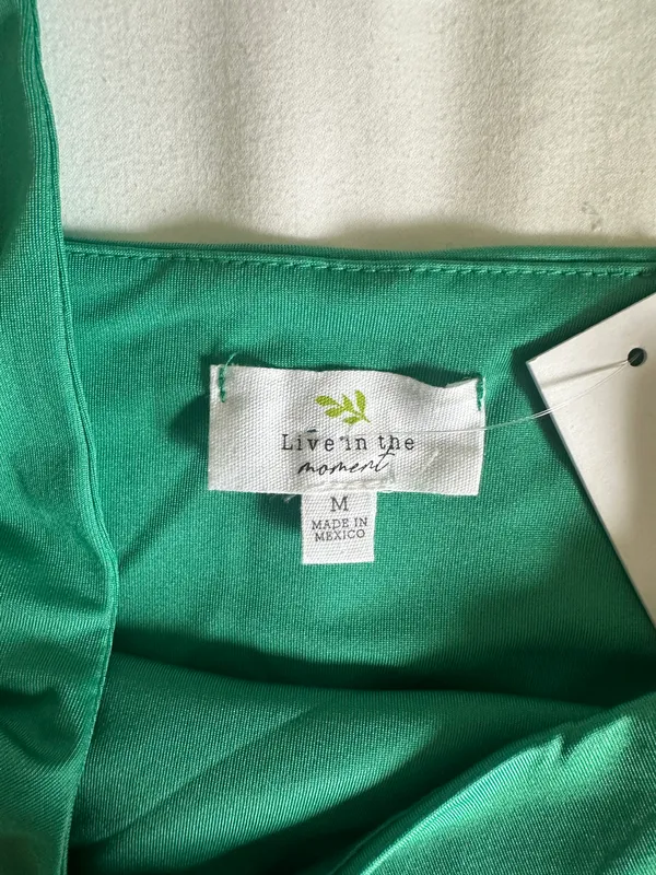 Live in the Moment Teal Cropped Tank Top | NWT - Image 2