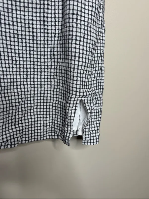 Abercrombie & Fitch 90s Gingham Print Linen Blend Mini Dress - Image 5