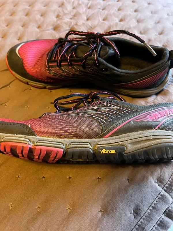 Merrell Pink and Black Women's Trail Sneakers - Image 3