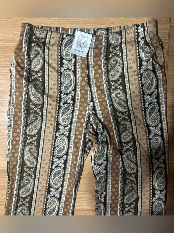 Fit & flare boutique boho western paisley vibes brown neutral tones ladies XL - Image 3
