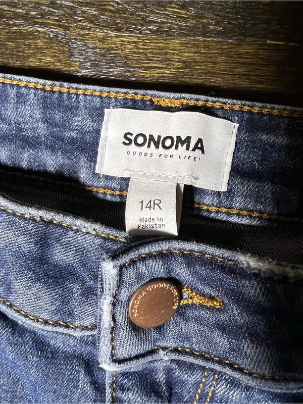 Sonoma Goods for Life High Rise Curvy Straight Jeans 14R - Image 6