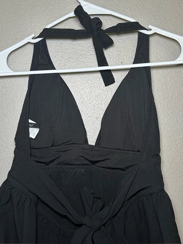 J. Crew Black Halter Peplum Tankini Swim Top Women’s Size Medium - Image 6