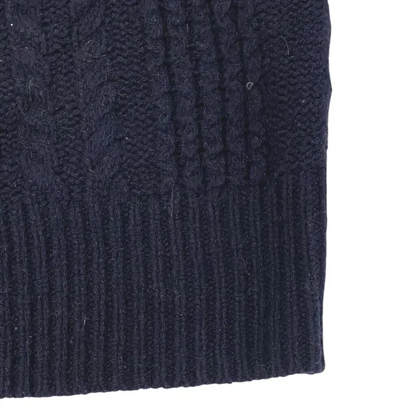 J. Crew Navy Blue Cable Knit Fisherman Sweater 100% Wool Womens Size XXS‎ - Image 7