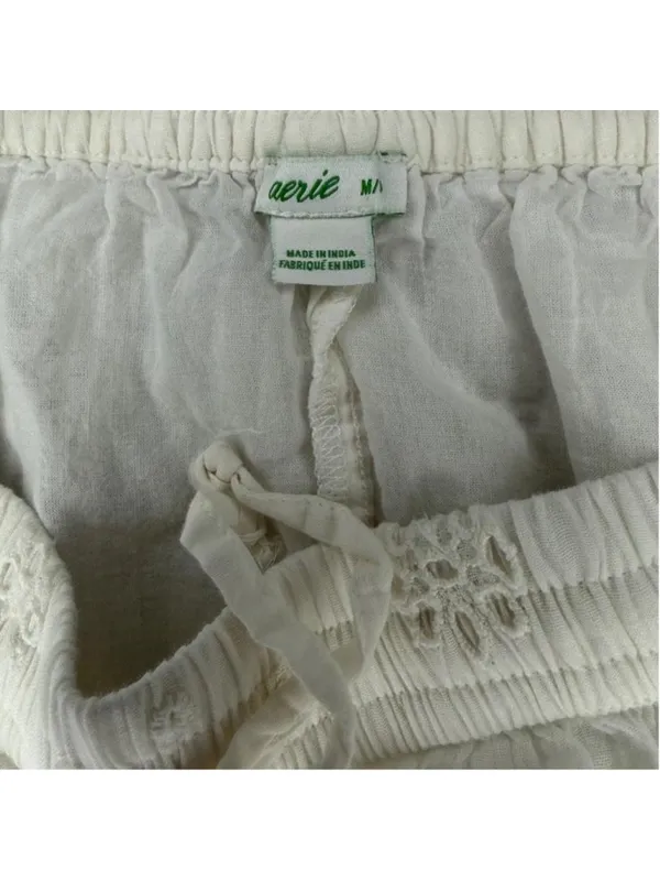 Aerie white cotton blend mini skirt with adjustable waistband - Size M - Image 5