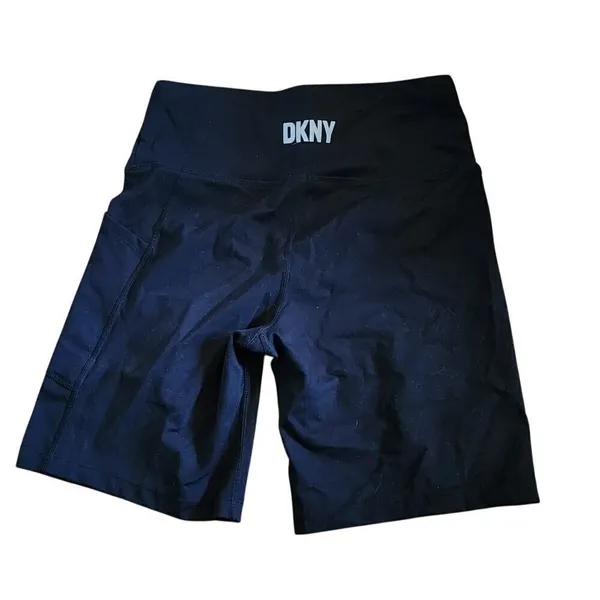 DKNY Bike Shorts High Waist Activewear‎ Athletic Black Shorts Pockets - Image 5