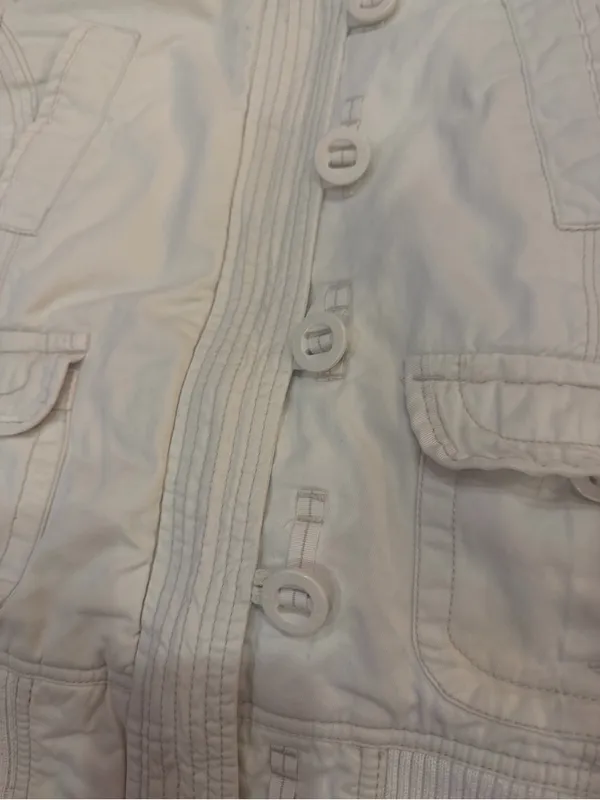 Vintage Y2K Aeropostale Faux Fur Lined Jacket Women’s Large Cream - Image 4
