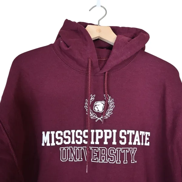 Mississippi State University Womens L Burgundy Hoodie - Image 3