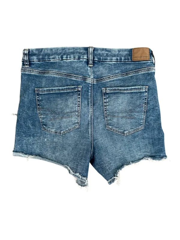 American Eagle AE Next Level Stretch Ripped Denim Shorts Size 10 Distresses - Image 2