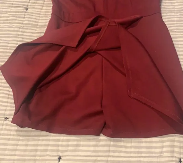 Soprano Maroon Envelope Romper - Image 4