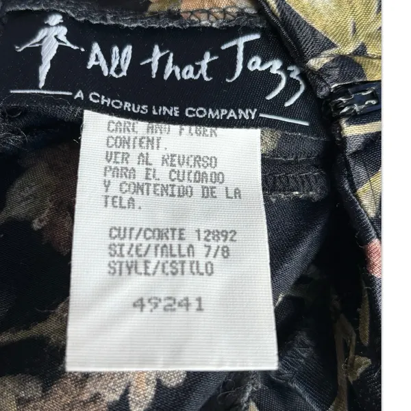 Vintage All That Jazz Dark Floral Criss Cross Open Back Midi Dress Romantic Boho - Image 9