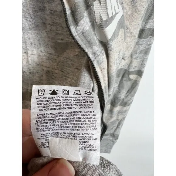 Nike Women Camo Full‎ Zip Hoodie Lightweight Casual Athletic women's Size Small - Image 8
