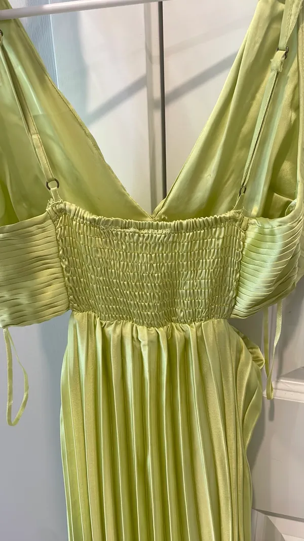 Sincerely Jules green pleated maxi with cutouts  - Image 2